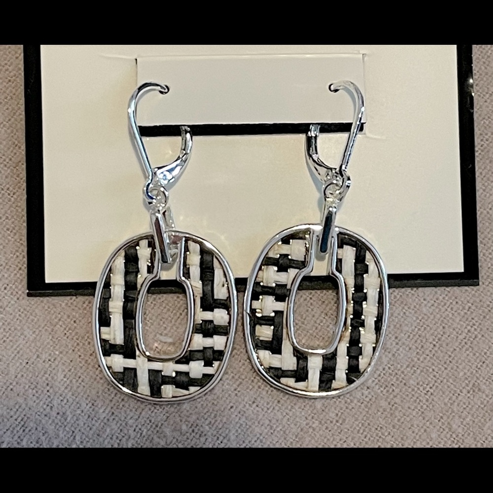 Black and white earrings